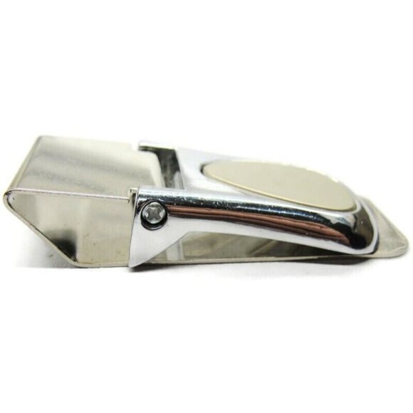 Money Clip Silver Tone Brushed Stainless Steel Wallet Credit Card Cash ID Holder - Picture 7 of 8